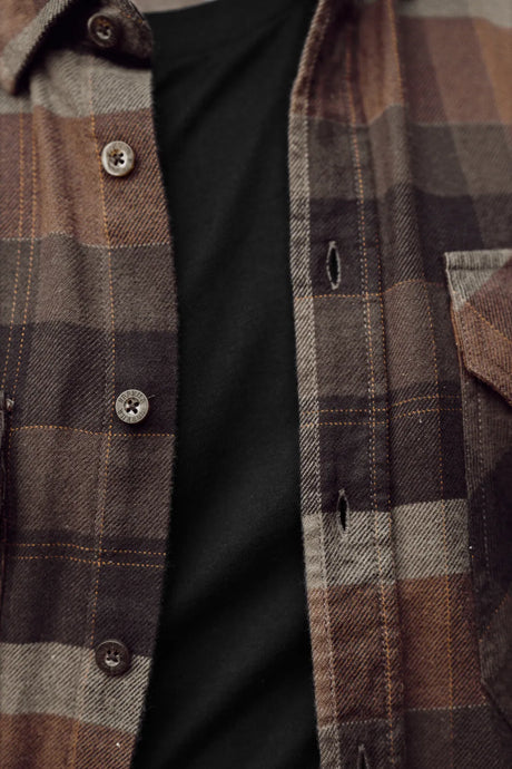 Asmund L/S shirt Rust brown check