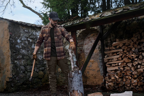 Asmund L/S shirt Rust brown check