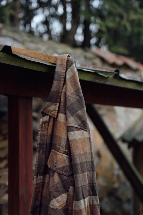 Asmund L/S shirt Rust brown check