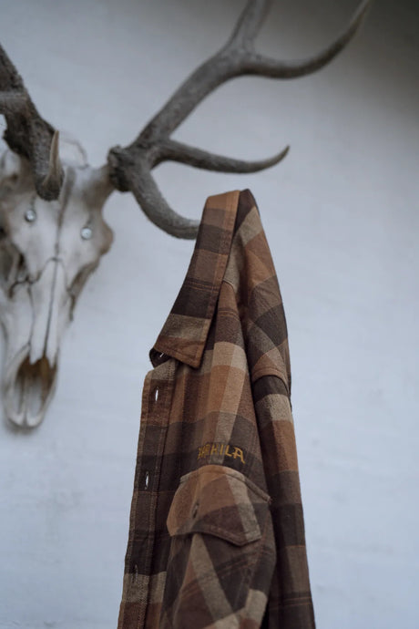 Asmund L/S shirt Rust brown check