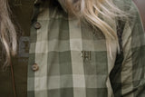 Härkila Akeena L/S Shirt Women, forest night check