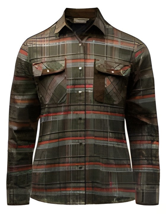 Pinewood Prestwick Exclusive Shirt W, green/burned orange