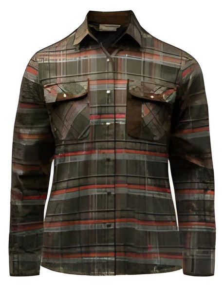 Pinewood Prestwick Exclusive Shirt W, green/burned orange