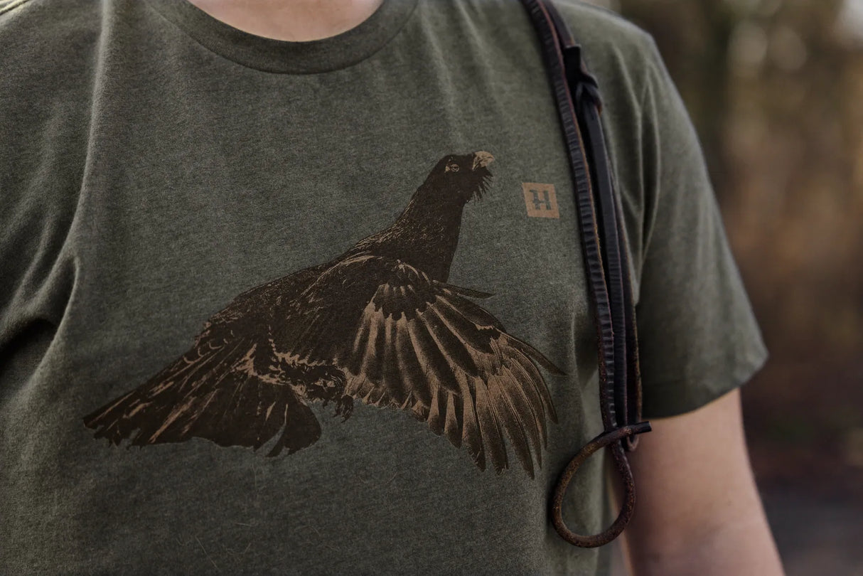 Härkila Topp S/S T-Shirt, forest night grouse