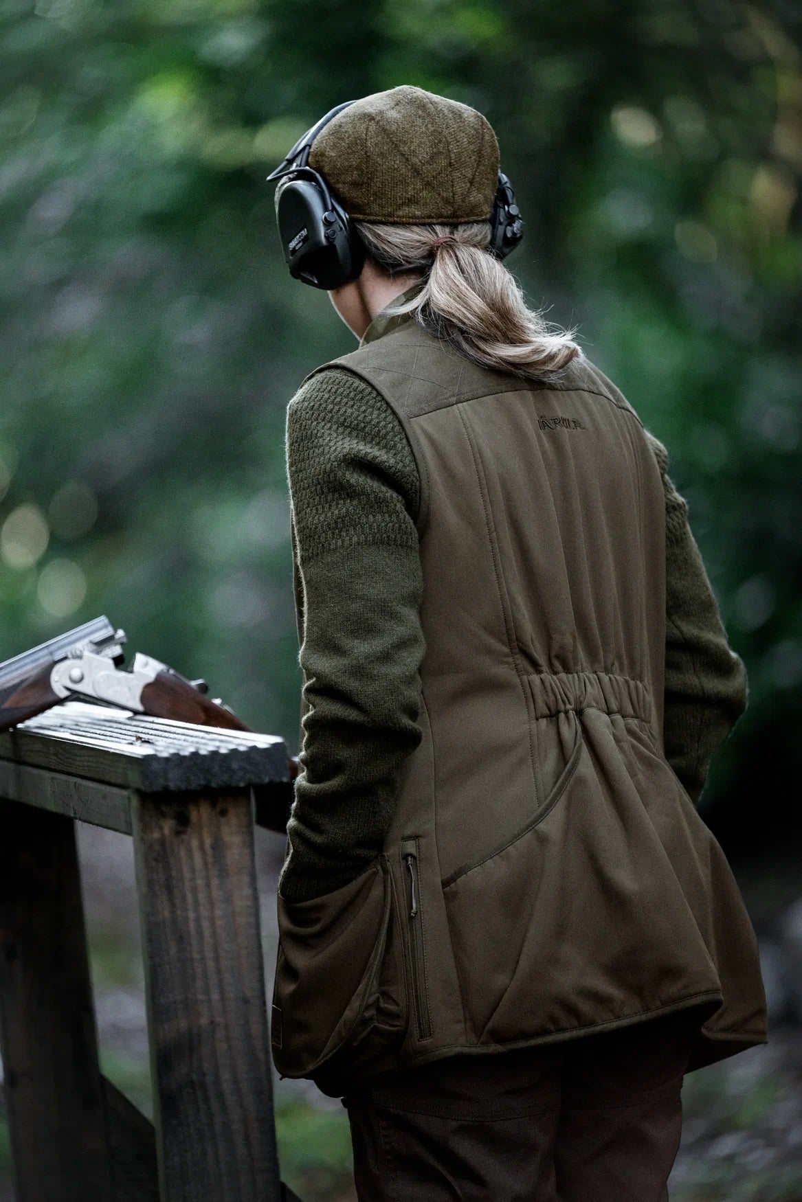 Härkila Skye Shooting Waistcoat Women, willow green/shadow brown