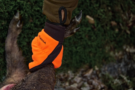 Härkila Wildboar Pro Shooter Blaze WSP Gloves, orange blaze/brown
