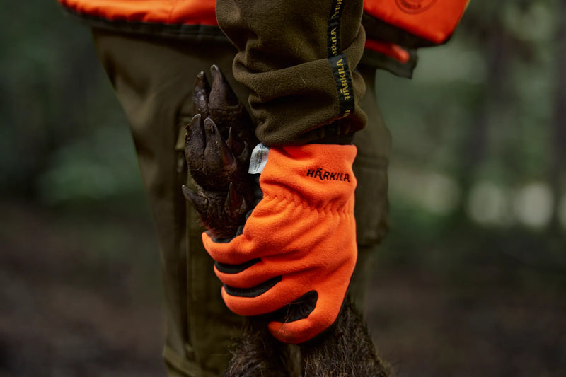 Afbeelding laden in Galerijviewer, Härkila Wildboar Pro Shooter Blaze WSP Gloves, orange blaze/brown
