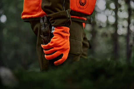 Härkila Wildboar Pro Shooter Blaze WSP Gloves, orange blaze/brown