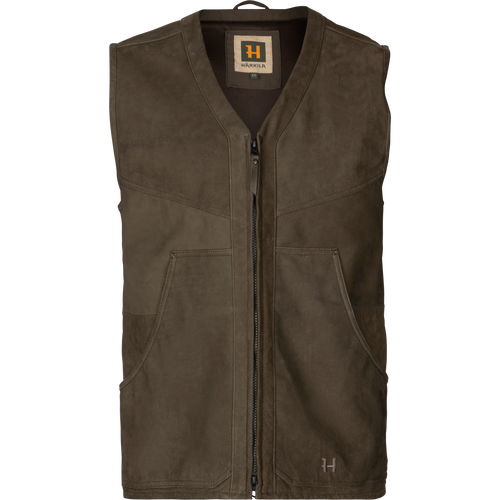 Härkila Pro Hunter Leather Waistcoat, willow green