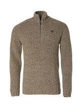 Chevalier Groby Half Zip Wool Pullover Men, saddle brown