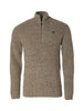 Chevalier Groby Half Zip Wool Pullover Men, saddle brown
