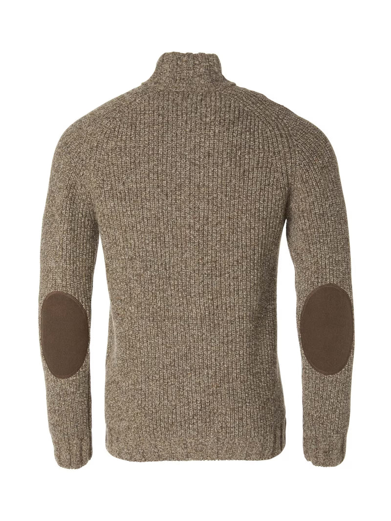 Afbeelding laden in Galerijviewer, Chevalier Groby Half Zip Wool Pullover Men, saddle brown
