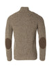 Chevalier Groby Half Zip Wool Pullover Men, saddle brown