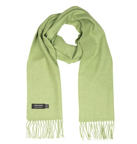 John Hanly Merino Wool Scarf 125, avocado green