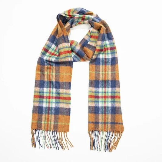 John Hanly Merino Wol Sjaal, multicolor check