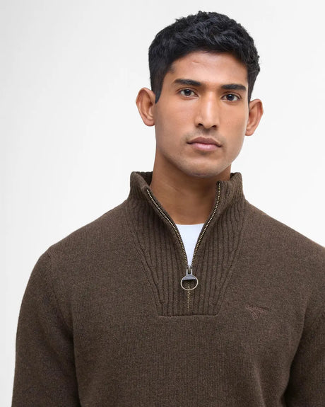 Barbour Essential Lambswool Half Zip, sandstone