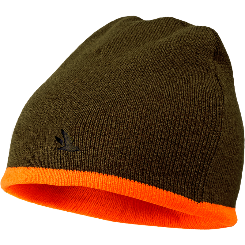 Afbeelding laden in Galerijviewer, Seeland Ian Reversible Beanie, hi-vis orange/pine green
