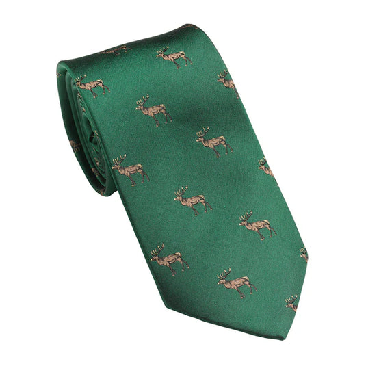 Laksen Deer Tie, british racing green