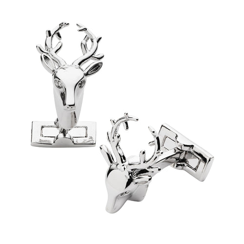 Laksen Trophy Deer Cufflinks, silver