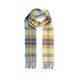 John Hanly Lamswollen Sjaal, beige blauw