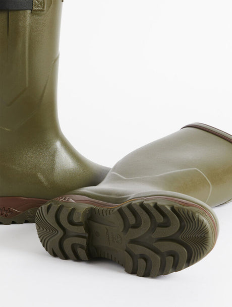 Aigle Parcours 2 ISO, gevoerde natuur rubberen laars, kaki