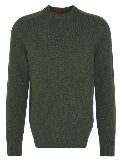 Barbour Grangetown Crew Neck Sweater, mid olive