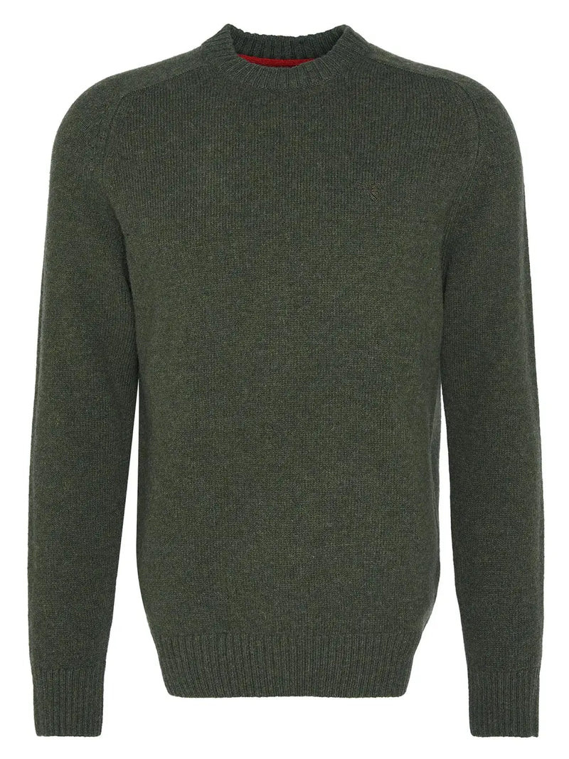 Afbeelding laden in Galerijviewer, Barbour Grangetown Crew Neck Sweater, mid olive
