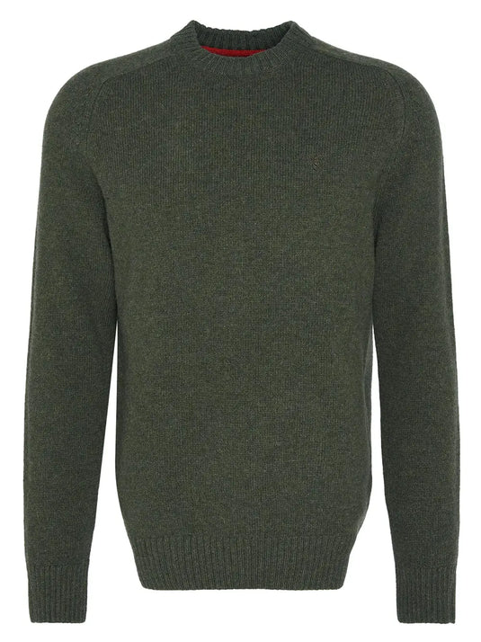 Barbour Grangetown Crew Neck Sweater, mid olive
