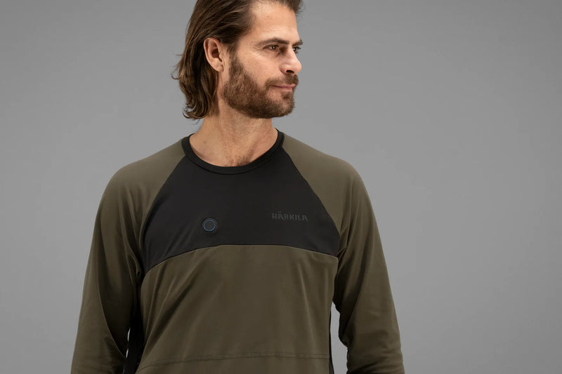 Afbeelding laden in Galerijviewer, Härkila Heat L/S Shirt, willow green/black
