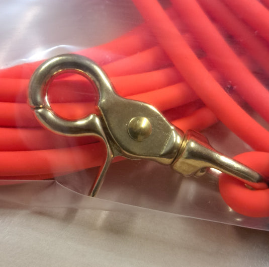 Mystique,  Biothane Ronde Zweetlijn 10 meter met  messing snelontkoppeling