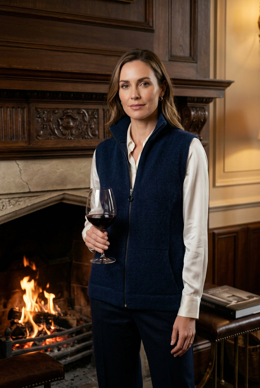 Noble Wilde Womens Gilet, maritime