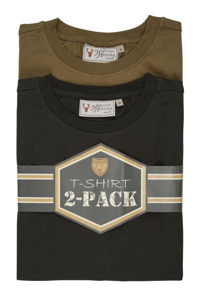Hubertus Heren T-shirts 2-Pack, olive/reed
