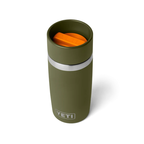 Yeti Rambler met commutercap, reisfles, 12 oz/355 ml, olive/king crab orange