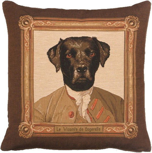 Gobelin Kussen Le Vicomte de Dogerelle, brown