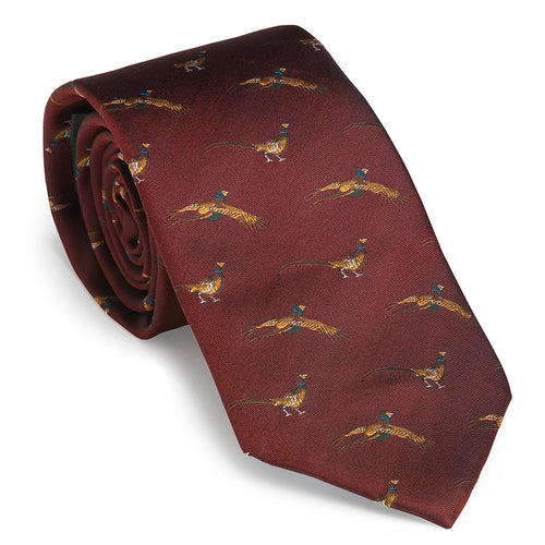 Laksen Flying Pheasant Tie, wine