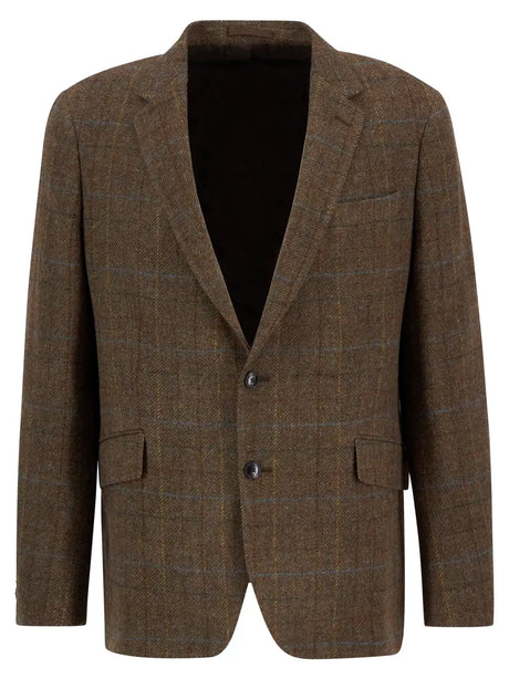 Barbour Sullivan Moons Check Blazer, brown