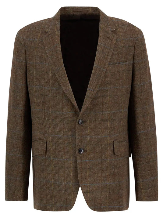 Barbour Sullivan Moons Check Blazer, brown