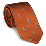 Laksen Duck In Flight Tie, blood orange