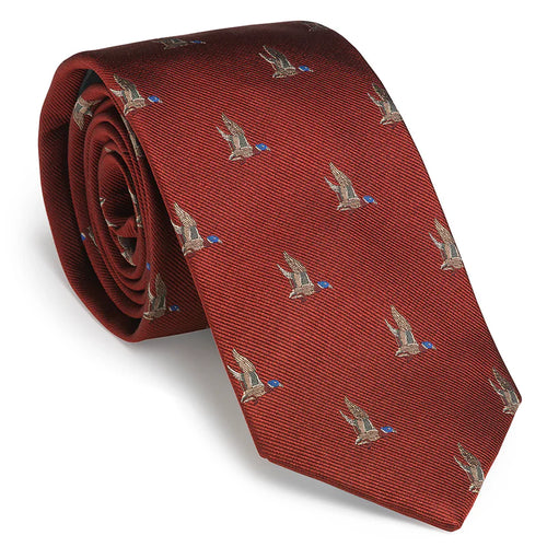 Laksen Duck In Flight Tie, vintage red