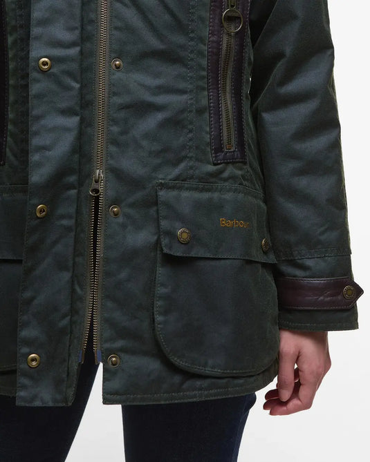 Barbour Ivy Wax Jacket, fern