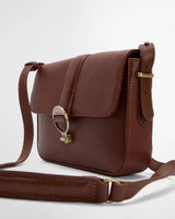 Barbour Rosa Leather Crossbody Bag, brown