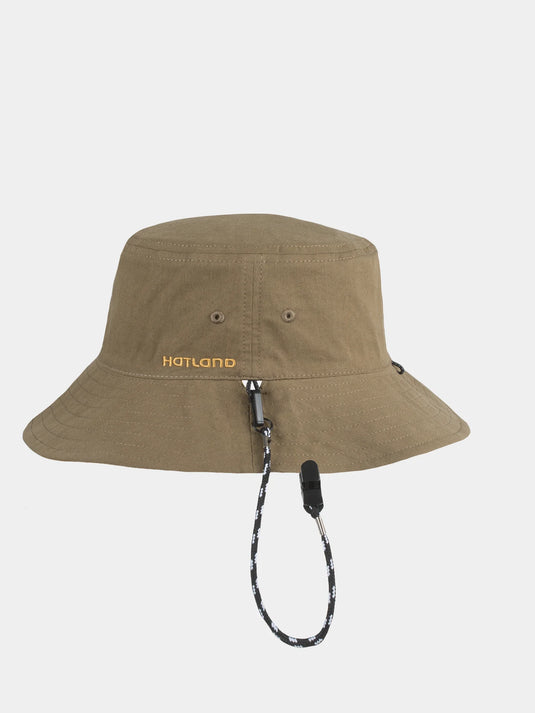 Hatland Elin Reversible, katoenen bucket met cap keeper, olive