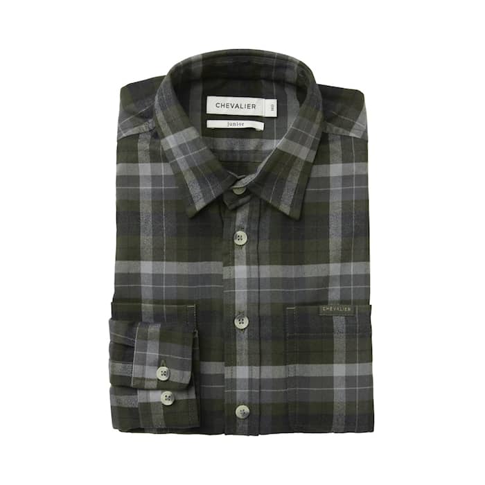 Load image into Gallery viewer, Chevalier Cub Coolmax Shirt Junior Fern Green Checked
