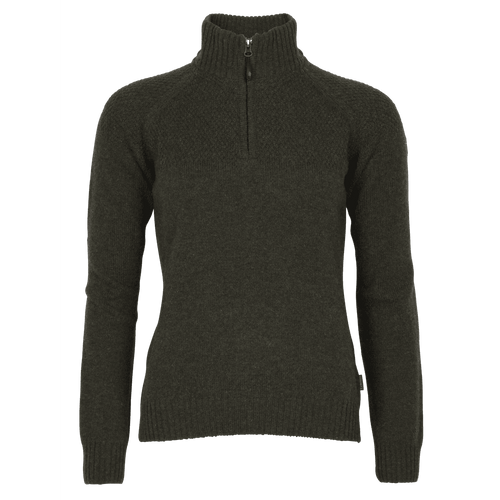 Pinewood Varnamo T Neck Sweater W, d.green mel