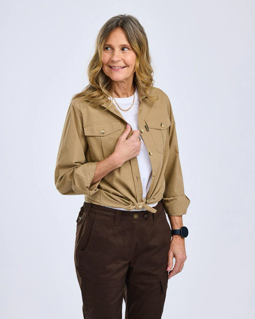 Pinewood Safari L/S Shirt Women, sandstone