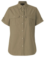 Pinewood Safari S/S Shirt Dames, Sandstone