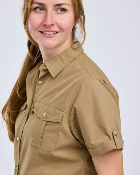 Pinewood Safari S/S Shirt Dames, Sandstone