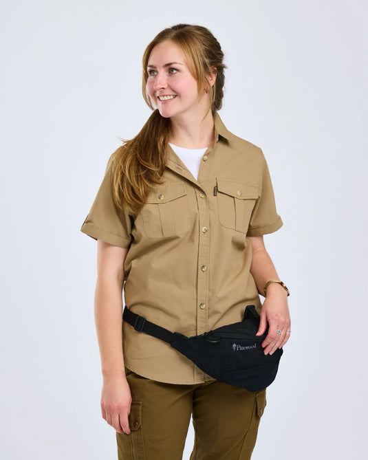 Pinewood Safari S/S Shirt Dames, Sandstone