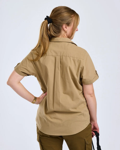 Pinewood Safari S/S Shirt Dames, Sandstone