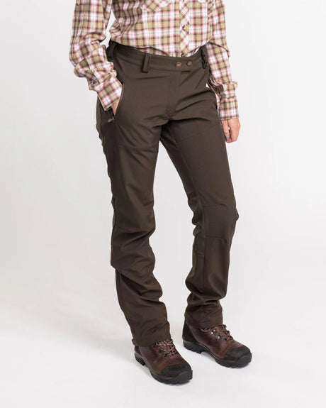 Pinewood Wilda Stretch Shell Trousers, moss green